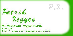 patrik kegyes business card